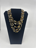 Vintage Womens Necklace Costume Jewelry JAPAN Stoned Beaded Necklace 5-Strands