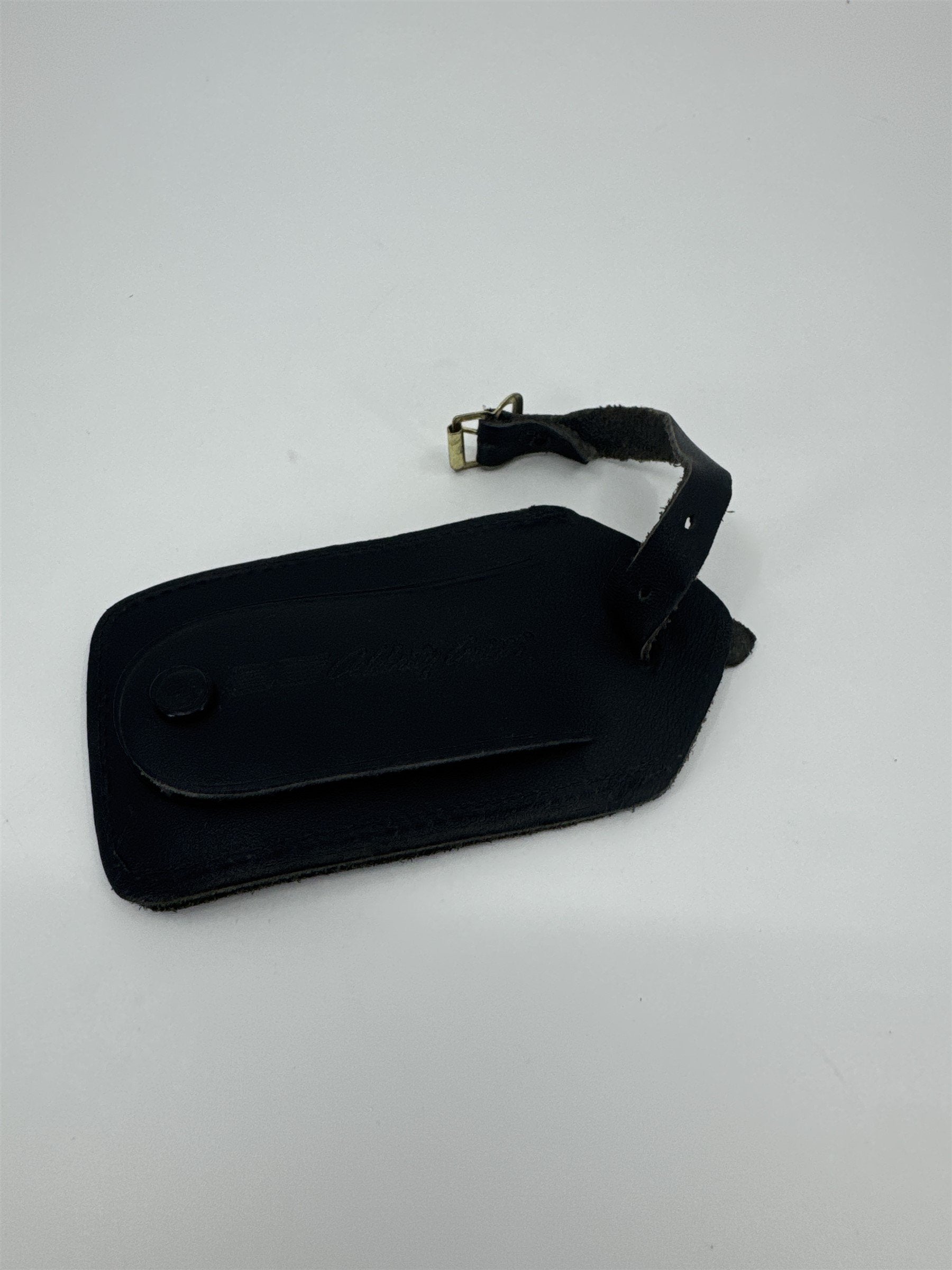 Vintage Celebrity Cruises Captains Club Black Faux Leather Luggage Tag