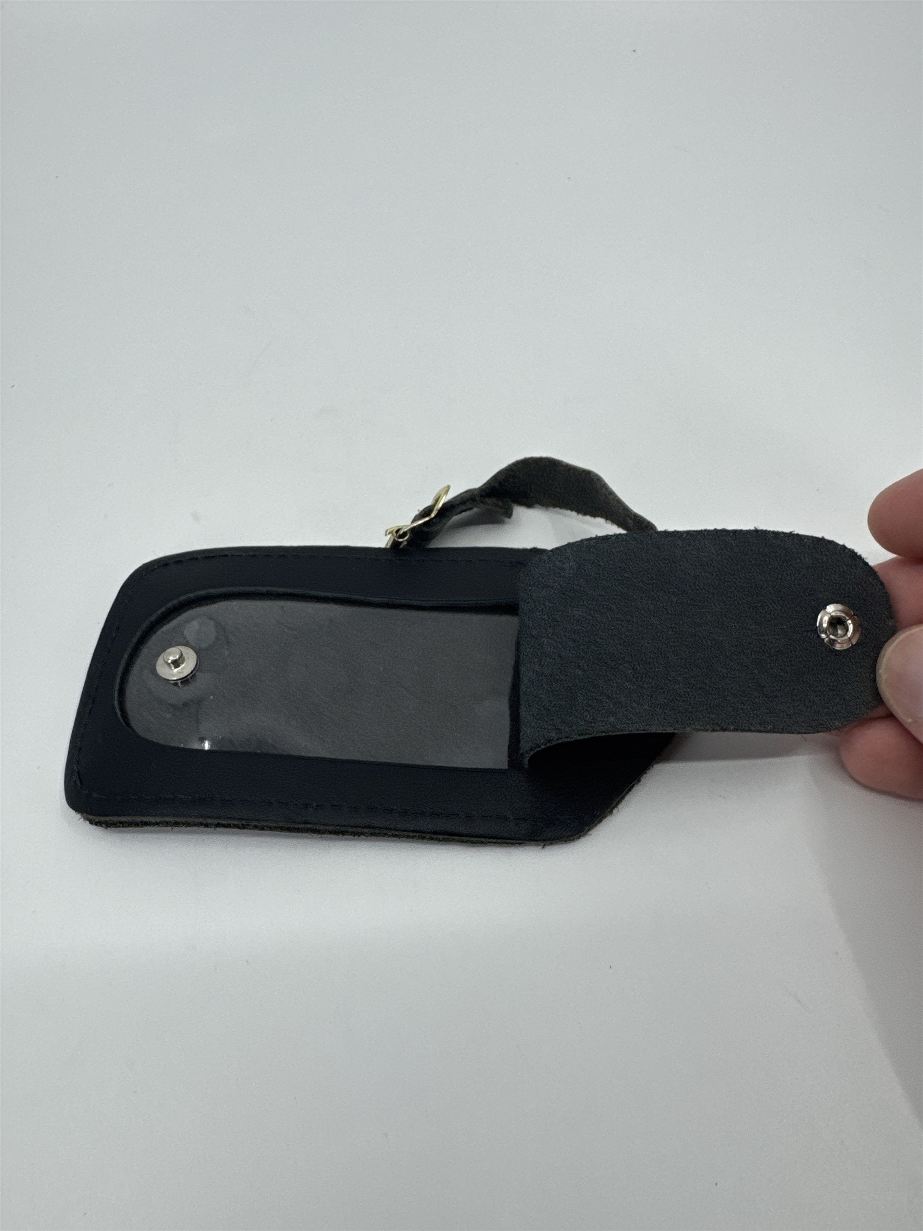 Vintage Celebrity Cruises Captains Club Black Faux Leather Luggage Tag