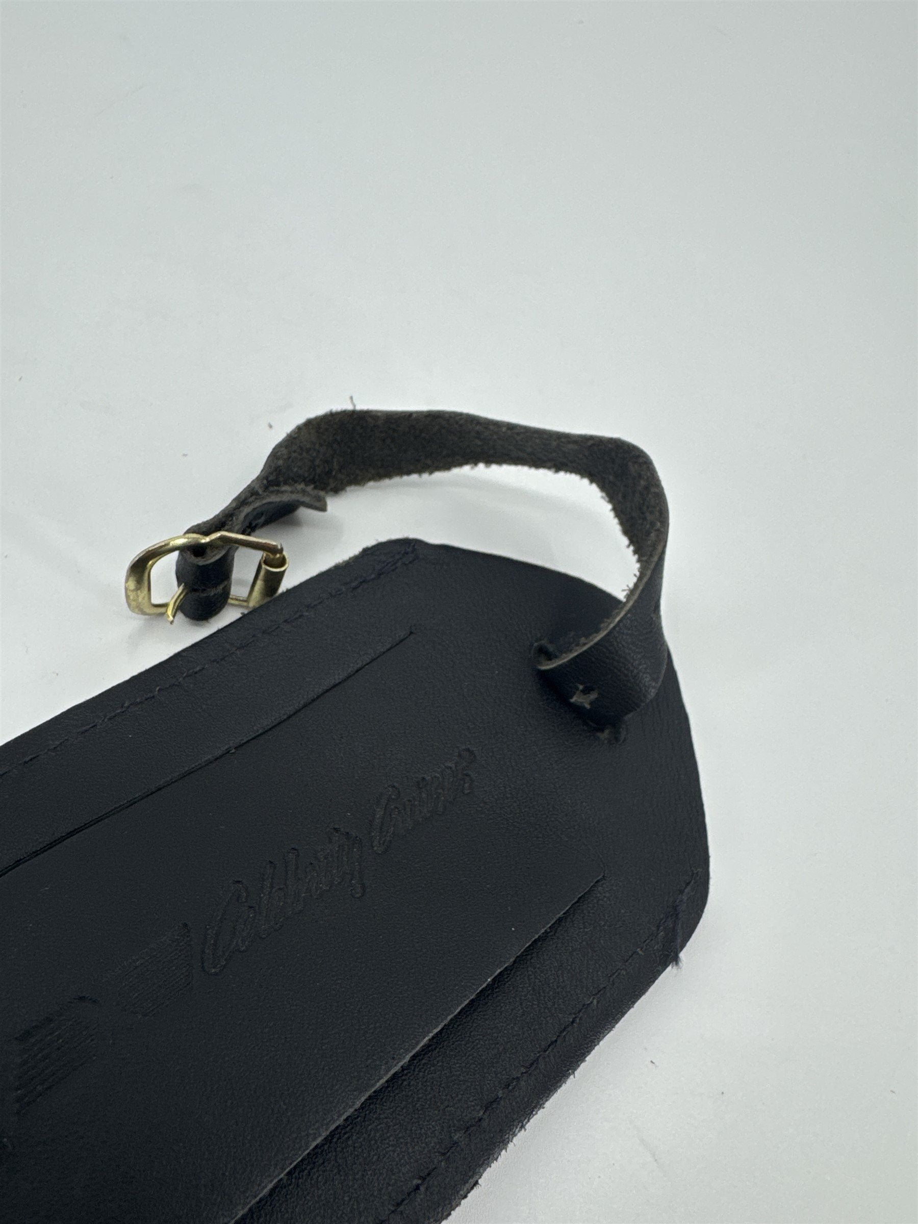 Vintage Celebrity Cruises Captains Club Black Faux Leather Luggage Tag