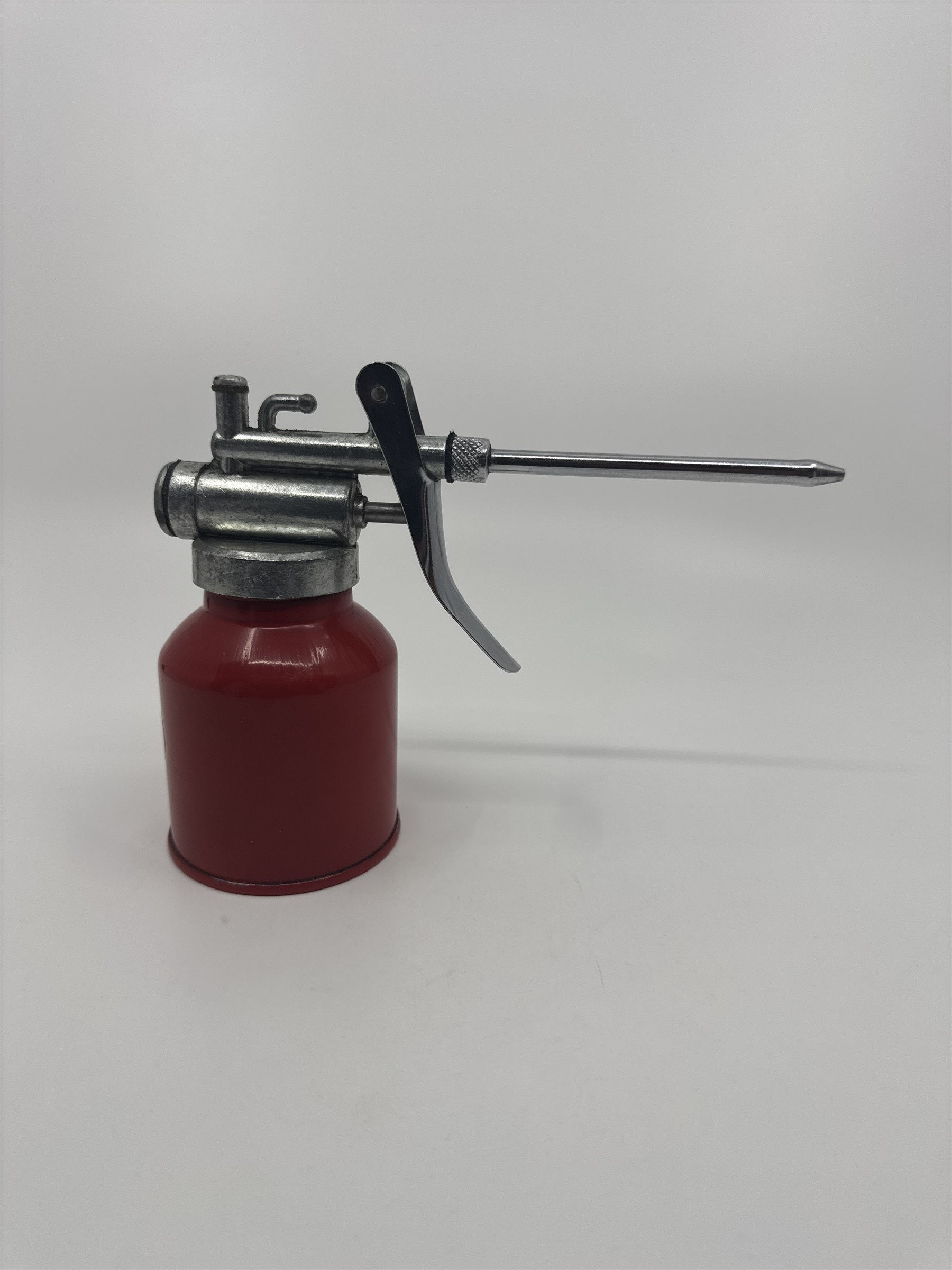 Vintage Red Oil Can Pump Oiler Pressure Fed Oil Gun SKU #36629 for Oil Sprayer