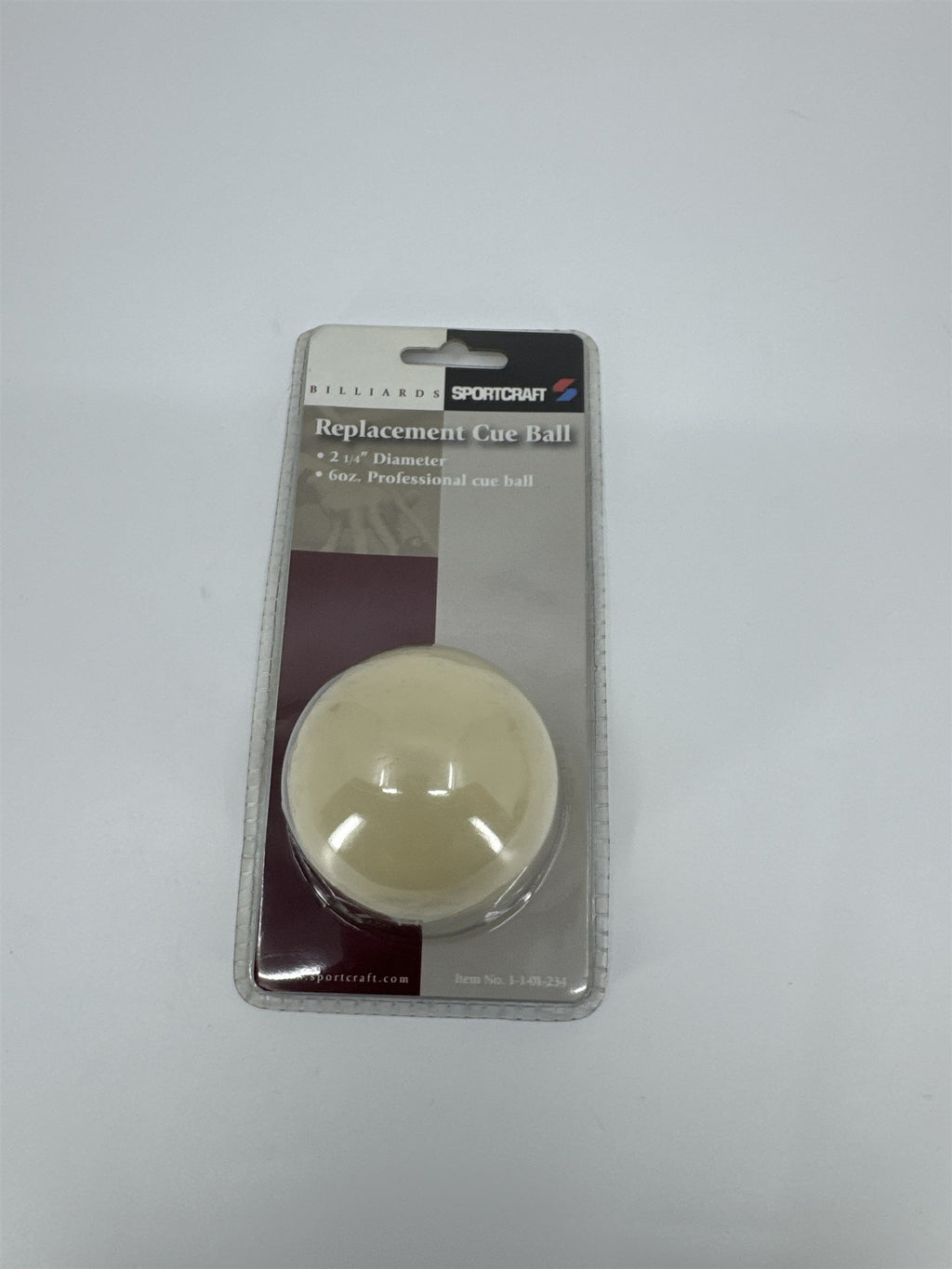 Billiards Sportcraft Replacement Cue Ball 2-1/4" Diameter 6oz Professional Cue