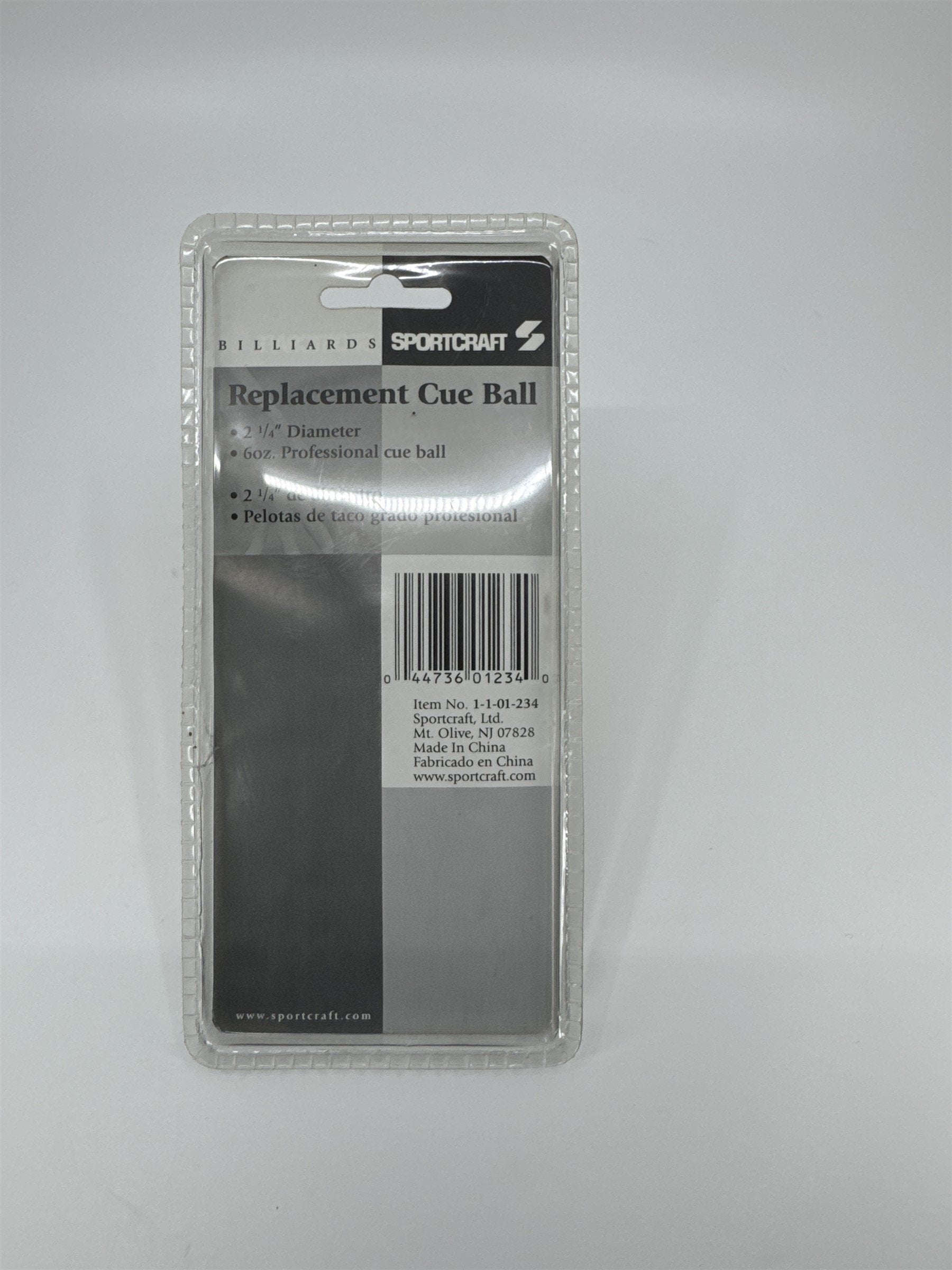 Billiards Sportcraft Replacement Cue Ball 2-1/4" Diameter 6oz Professional Cue