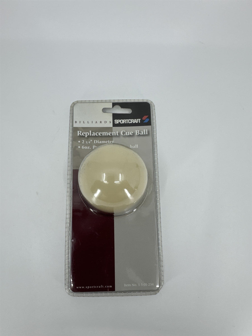 Billiards Sportcraft Replacement Cue Ball 2-1/4" Diameter 6oz Professional Cue