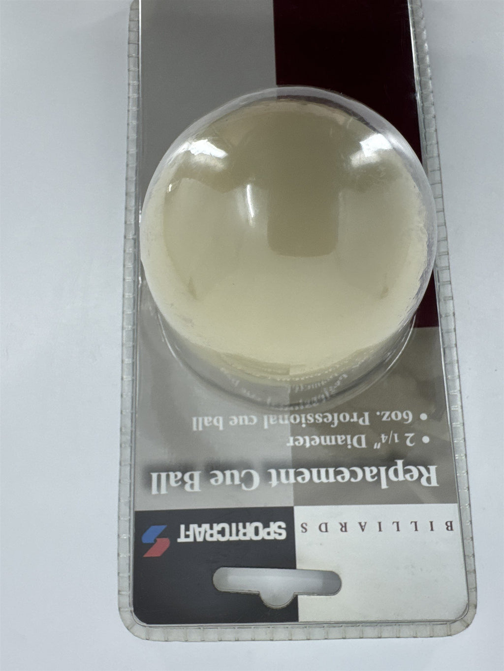 Billiards Sportcraft Replacement Cue Ball 2-1/4" Diameter 6oz Professional Cue