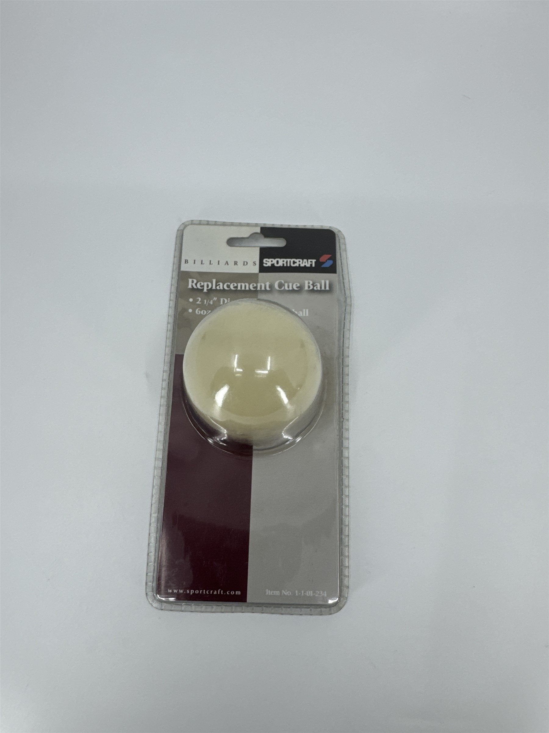 Billiards Sportcraft Replacement Cue Ball 2-1/4" Diameter 6oz Professional Cue