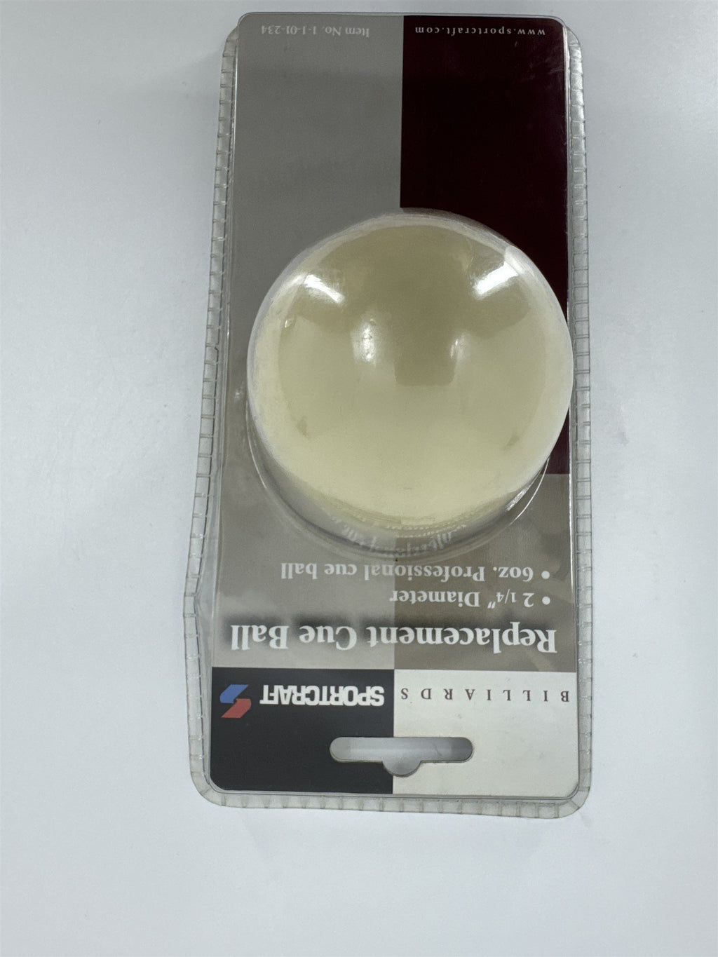Billiards Sportcraft Replacement Cue Ball 2-1/4" Diameter 6oz Professional Cue