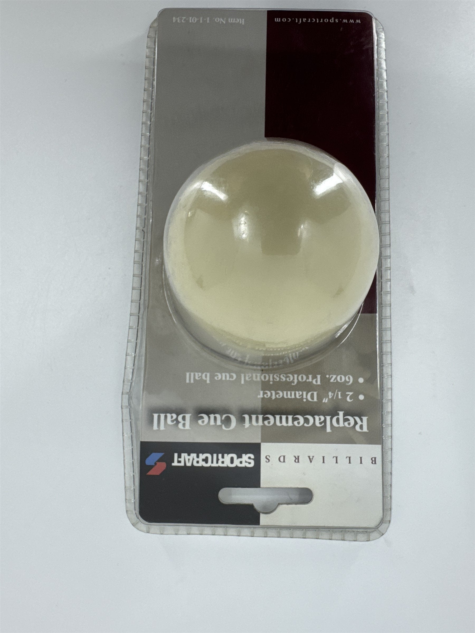 Billiards Sportcraft Replacement Cue Ball 2-1/4" Diameter 6oz Professional Cue