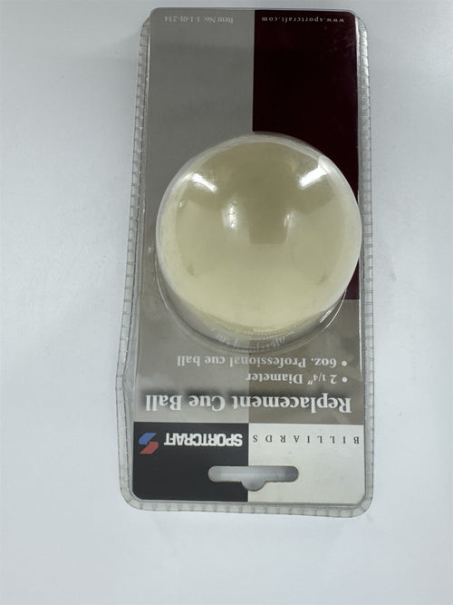 Billiards Sportcraft Replacement Cue Ball 2-1/4" Diameter 6oz Professional Cue
