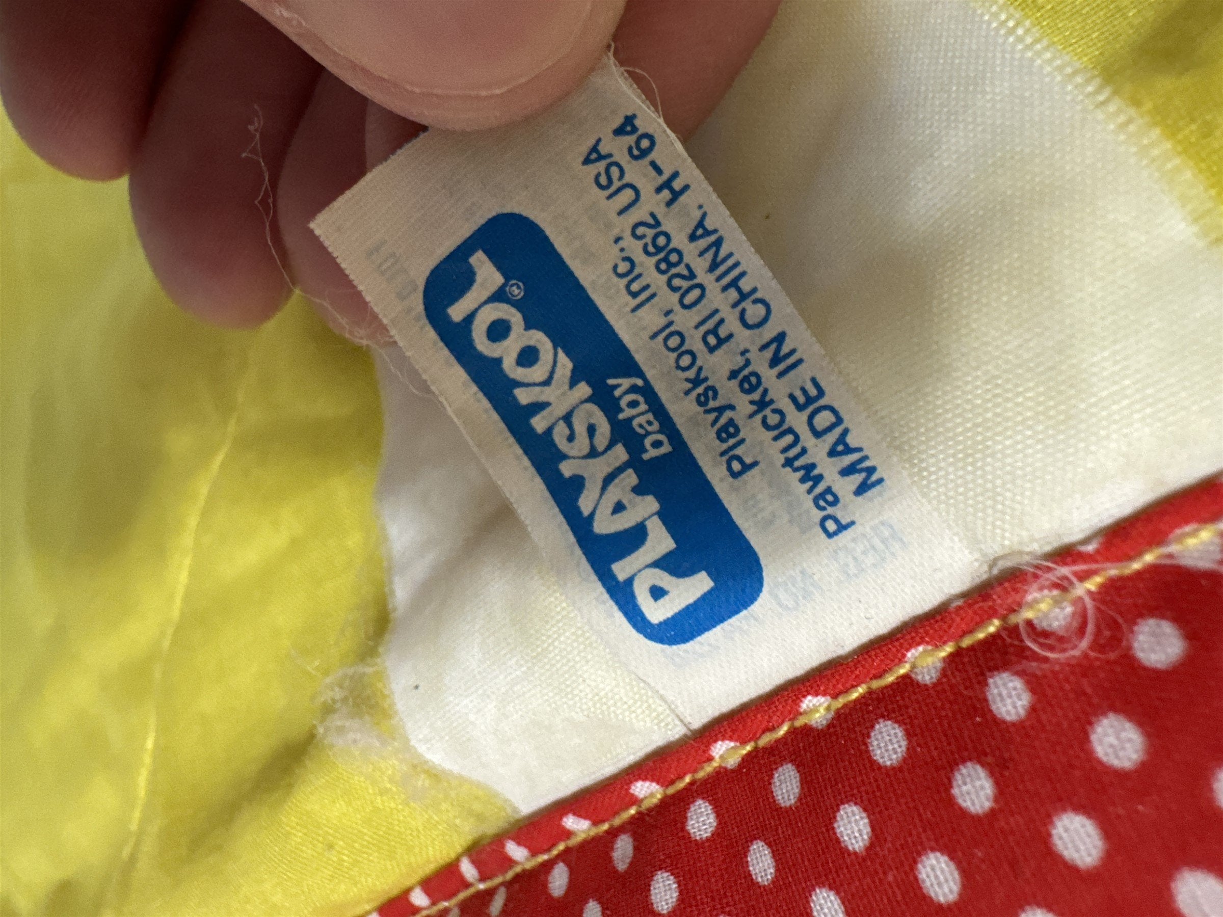 Vintage Playskool Fold N Go Activity Quilt 96 1987