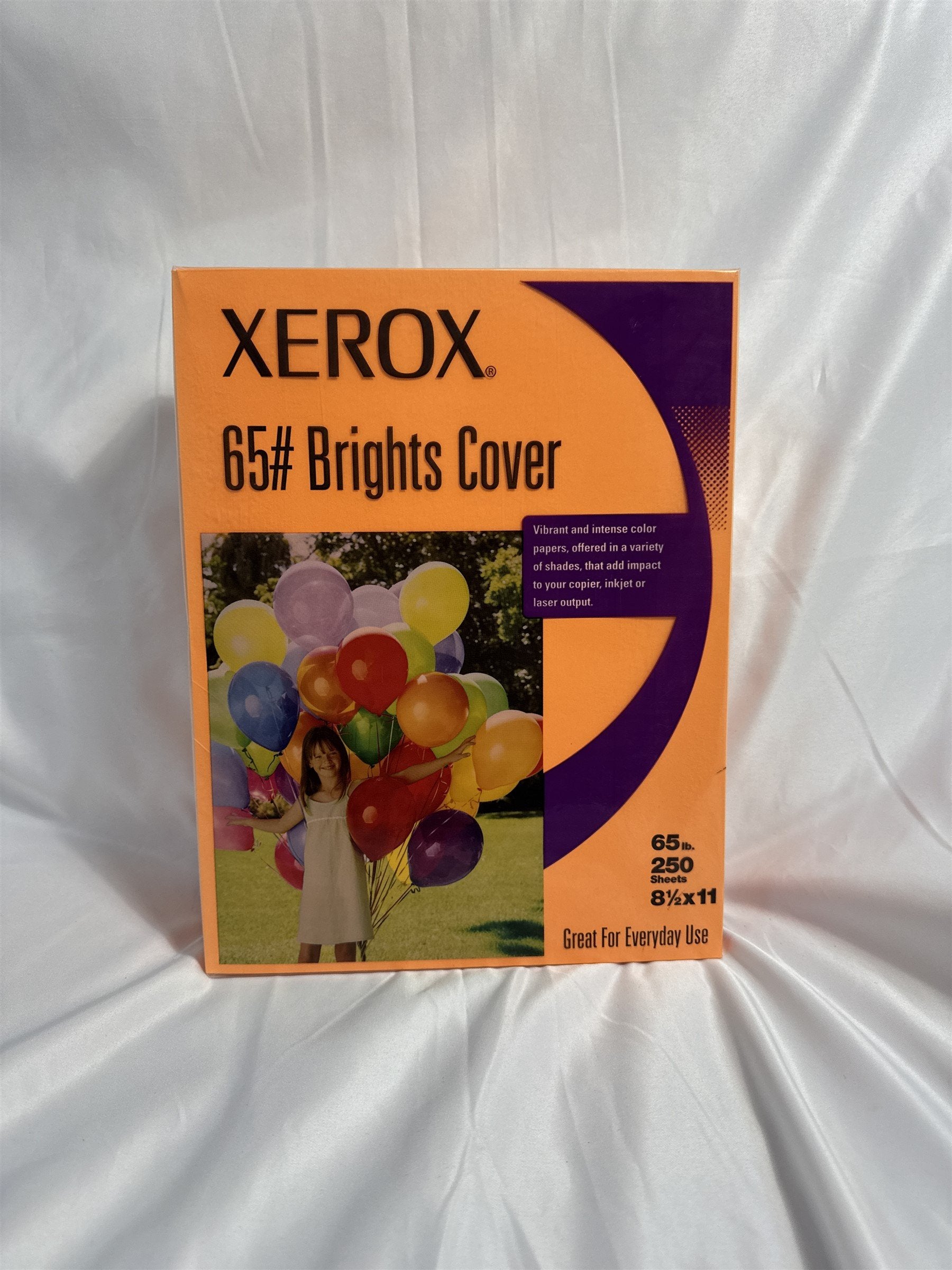 XEROX BRIGHTS COVER 65 Lb. 250 Sheet REAM 8.5" x 11" NOS CERTIFICATES ORANGE