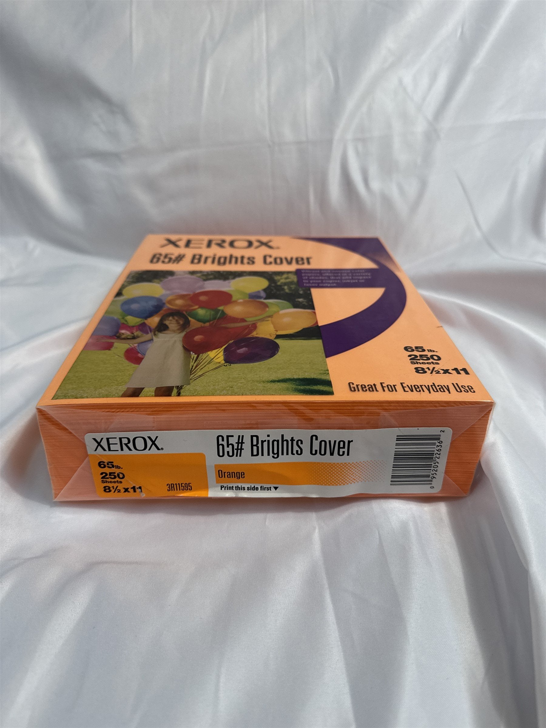 XEROX BRIGHTS COVER 65 Lb. 250 Sheet REAM 8.5" x 11" NOS CERTIFICATES ORANGE