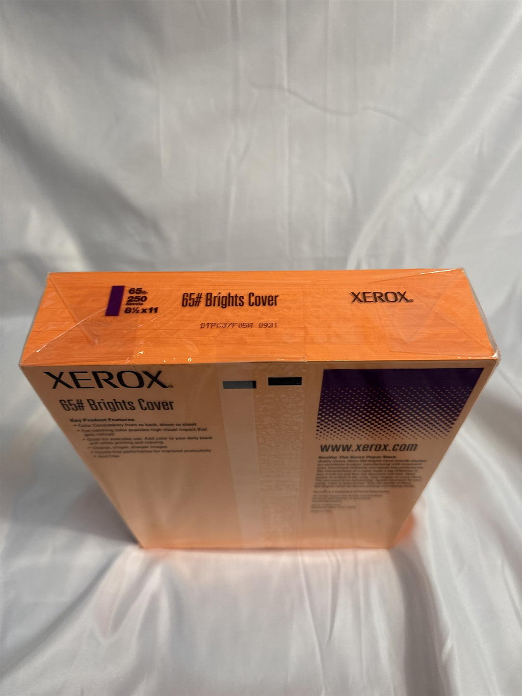 XEROX BRIGHTS COVER 65 Lb. 250 Sheet REAM 8.5" x 11" NOS CERTIFICATES ORANGE