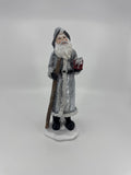 Vintage Old World Santa Claus Saint Nicholas Figurine Walking Stick and Present
