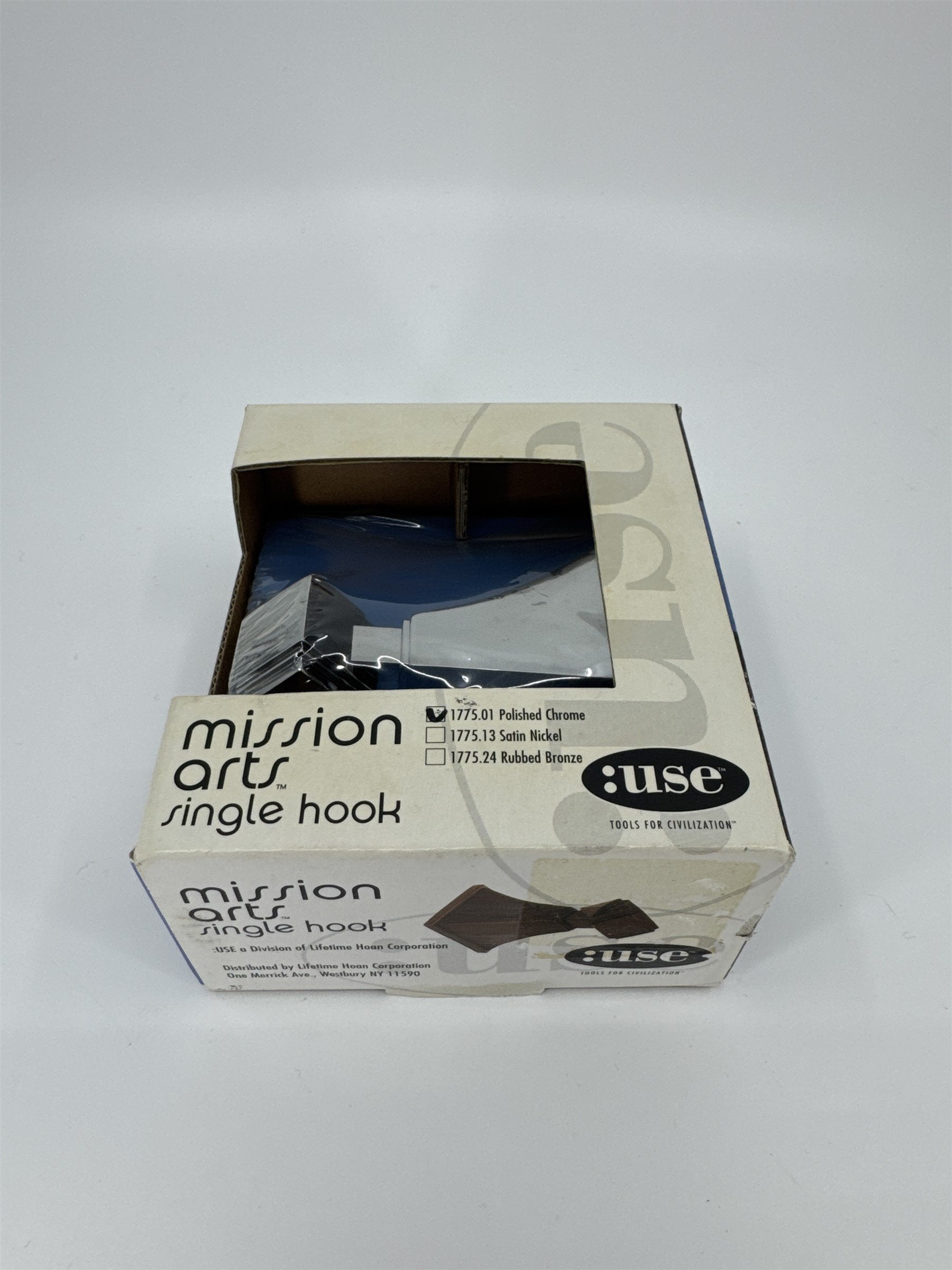 Mission Arts Single Hook :use 1175.01 Polished Chrome Lifetime Hoan Corporation