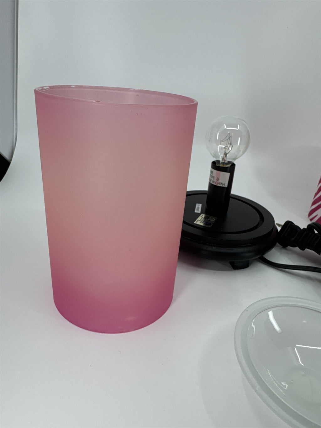 Pink Zebra Zebra Print Pink Safari Wax Warmer Heater WORKS With Zebra Shade