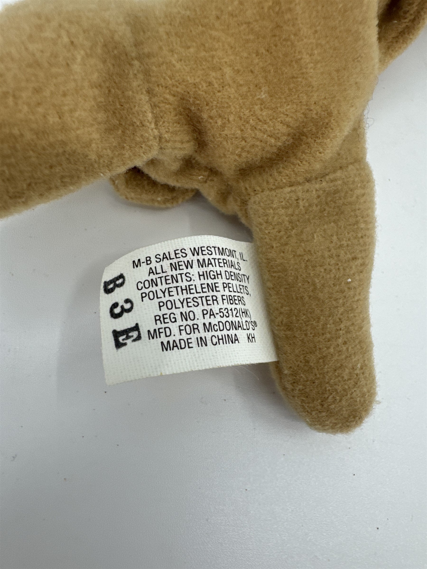 Vintage Ty Original Teenie Beanie Babies Baby Spunky the Cocker Spaniel 1993