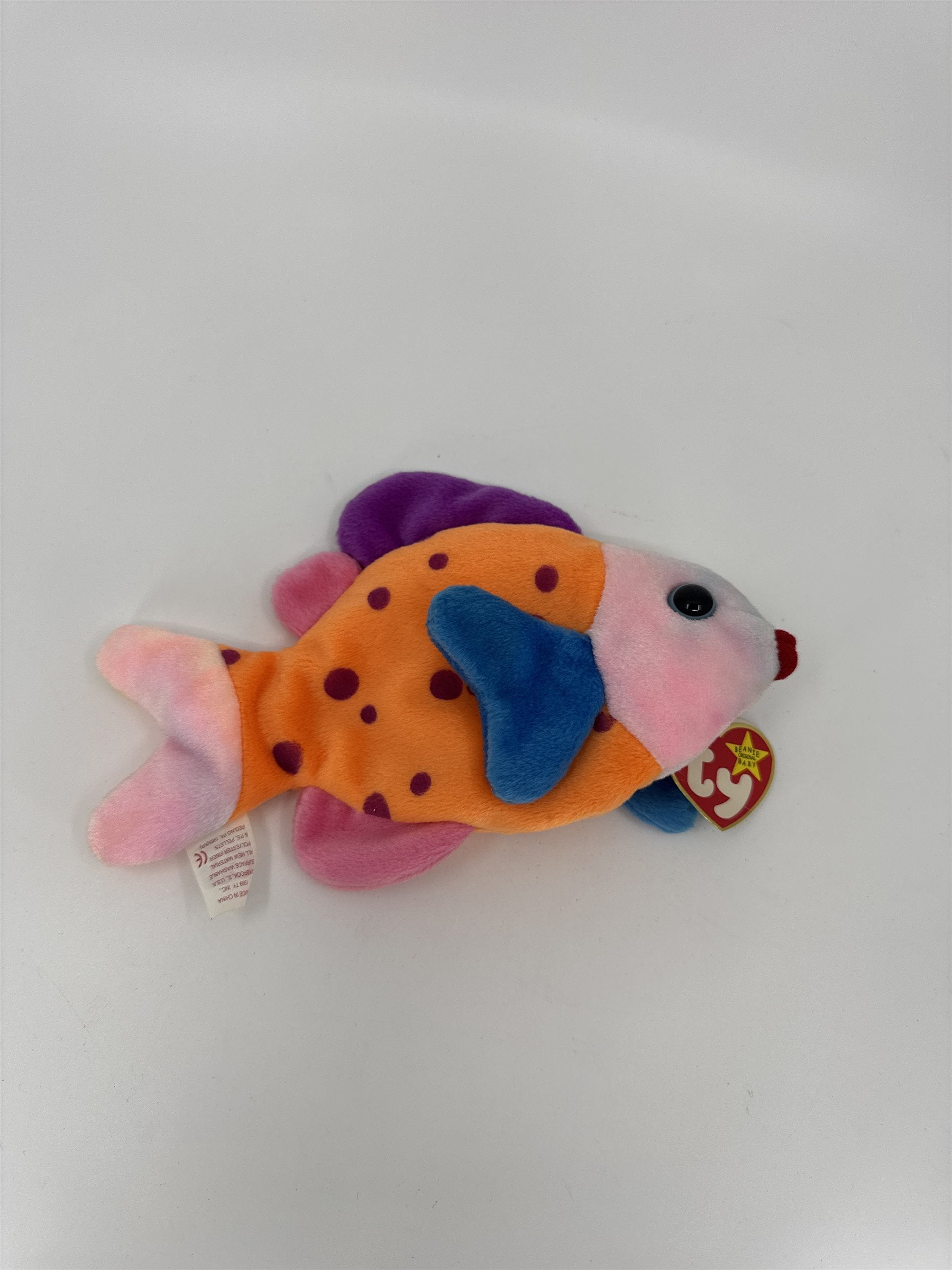 Vintage Ty Original Beanie Baby Lips The Colorful Fish 1999 NOS