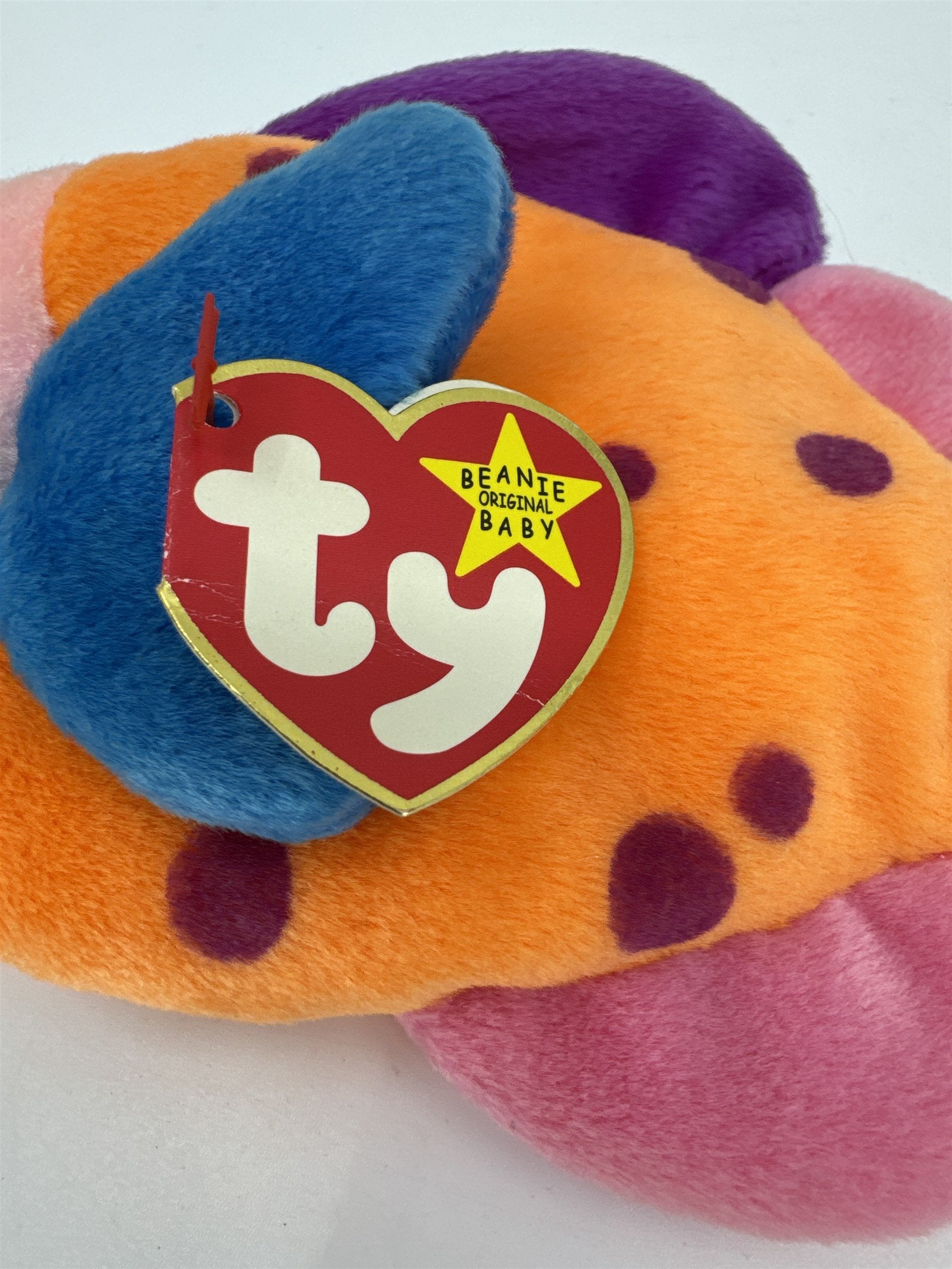 Vintage Ty Original Beanie Baby Lips The Colorful Fish 1999 NOS