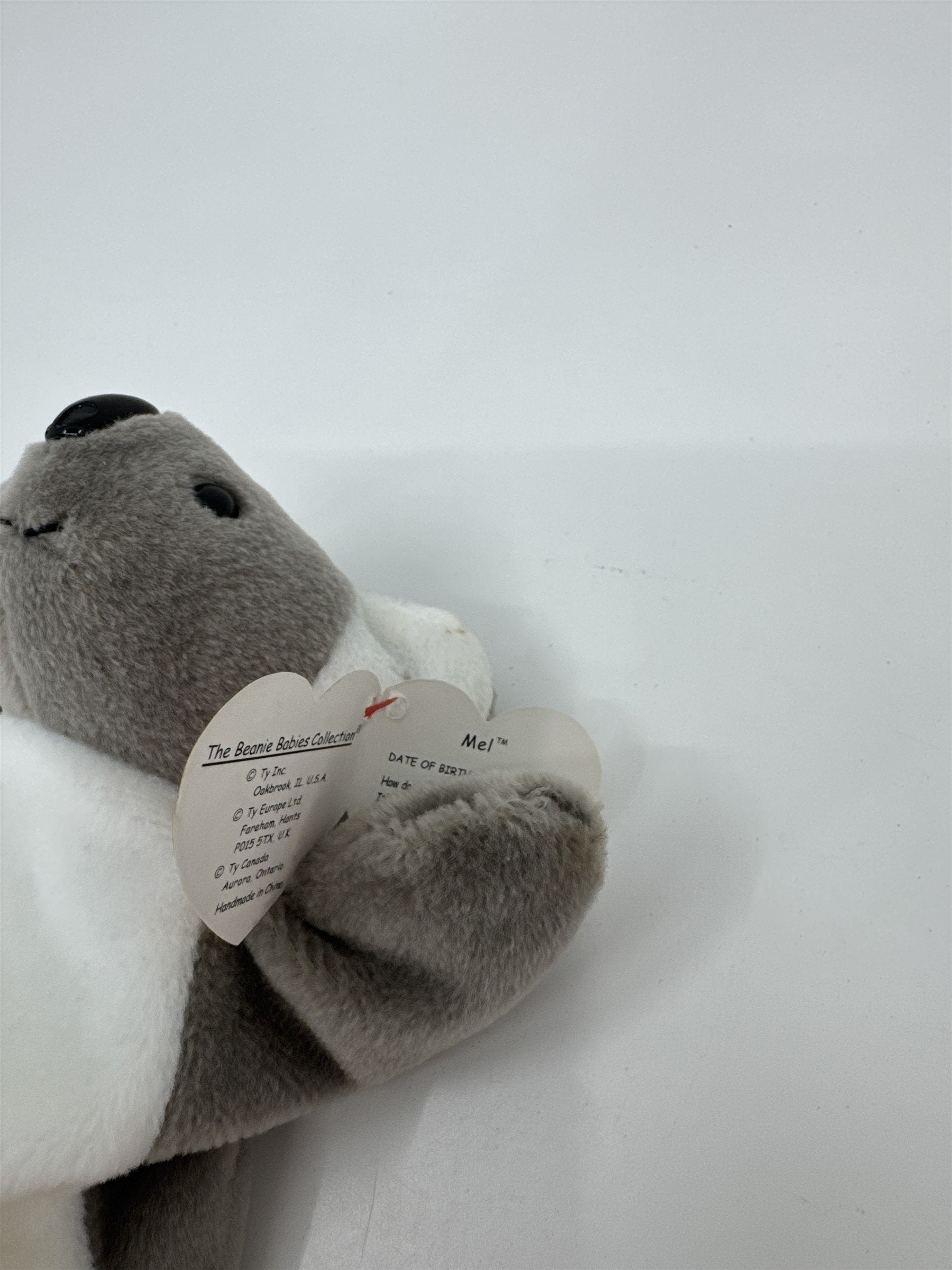 Vintage Ty Original Beanie Babies Baby Mel the Koala (Stain on Belly and Ear)