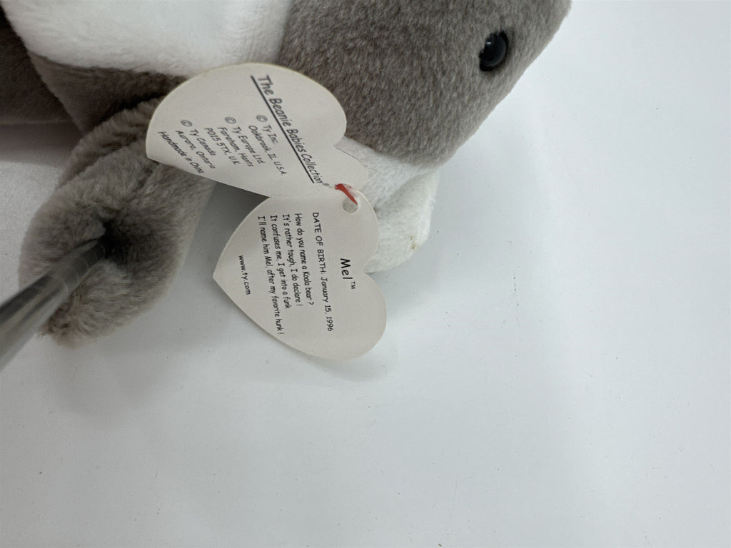 Vintage Ty Original Beanie Babies Baby Mel the Koala (Stain on Belly and Ear)