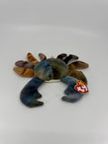 Vintage Ty Original Beanie Baby Claude the Crab 1996 NOS TAG ERROR Extra Space