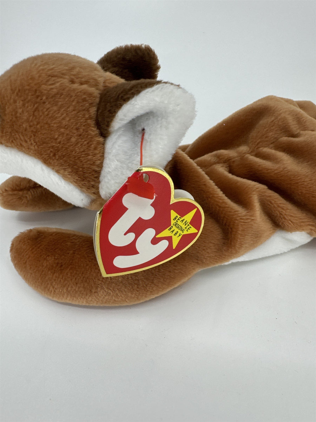 Vintage Ty Original Beanie Baby Sly the Fox 1996 NOS TAG ERROR Extra Space