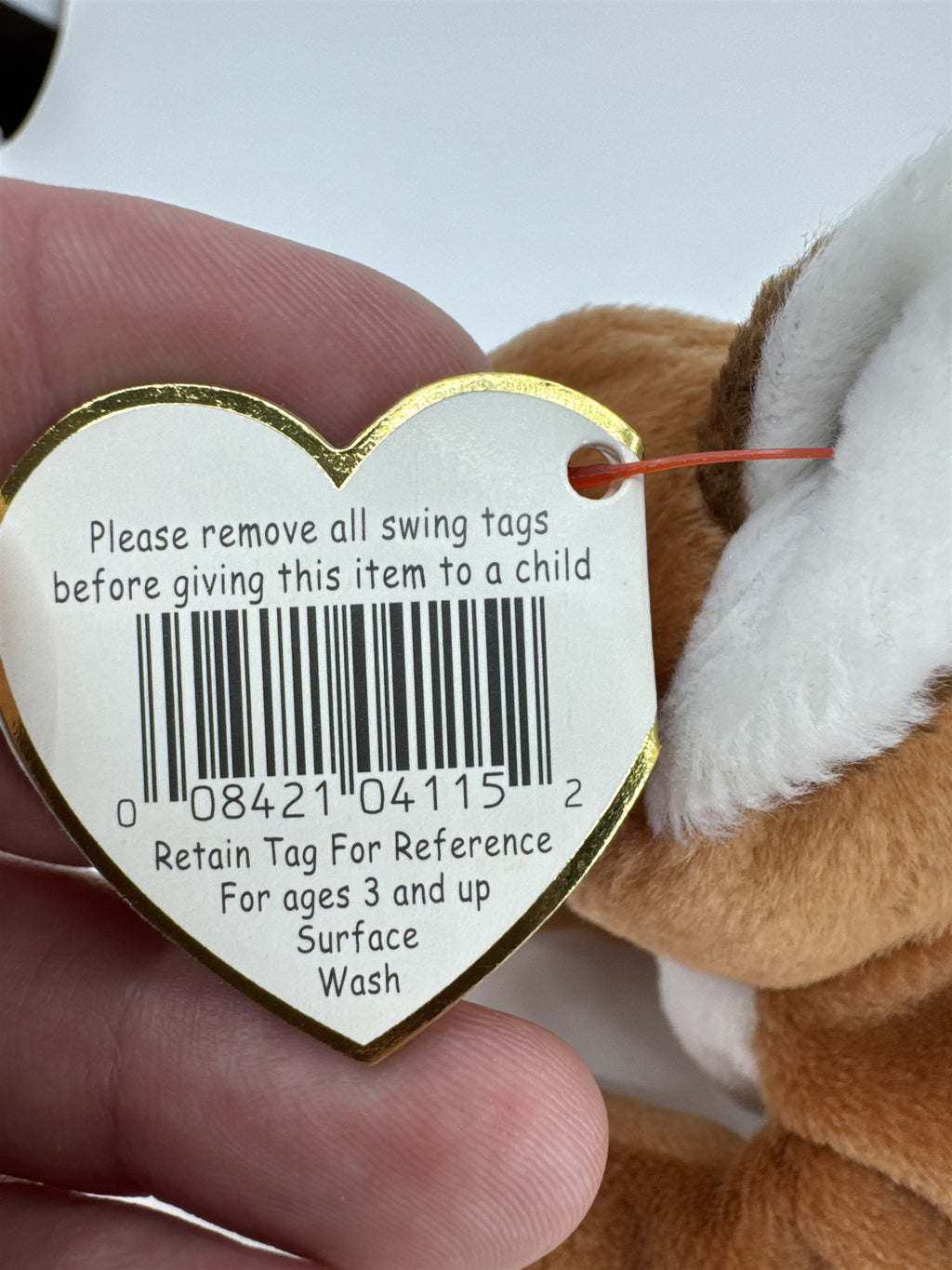 Vintage Ty Original Beanie Baby Sly the Fox 1996 NOS TAG ERROR Extra Space