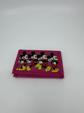 Vintage Pink Mickey Mouse Disney Billfold Wallet Full Size Hook Loop Close 84167