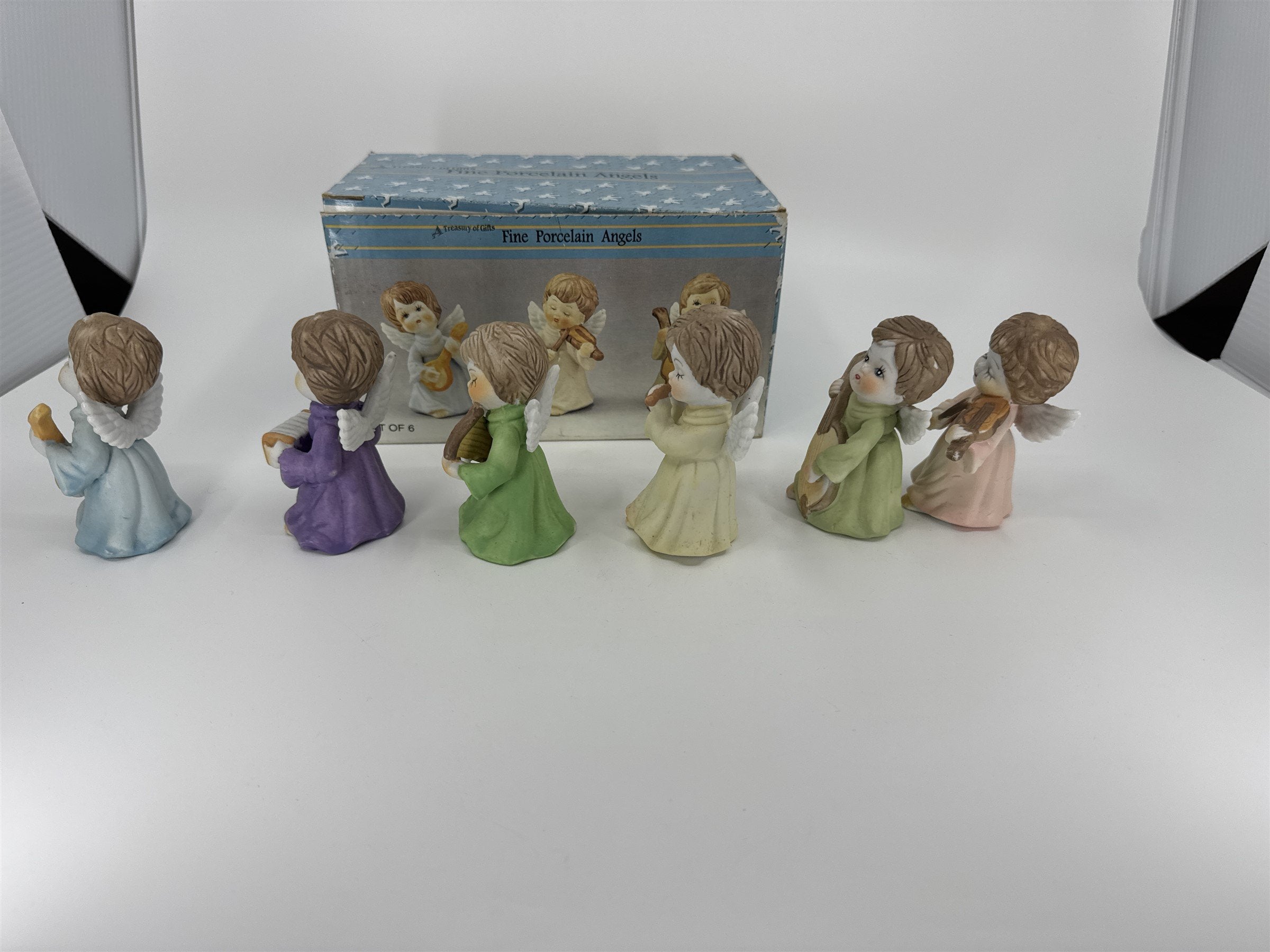 Vintage A Treasury of Gifts Fine Porcelain Angels Artmark Collection Instruments