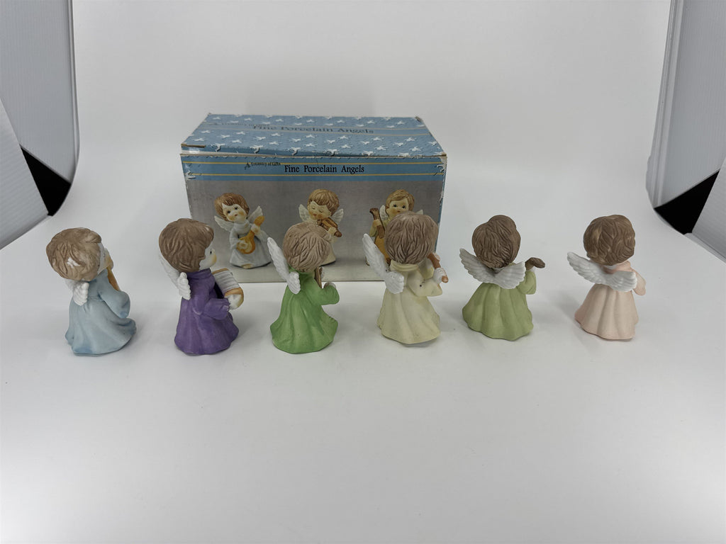 Vintage A Treasury of Gifts Fine Porcelain Angels Artmark Collection Instruments