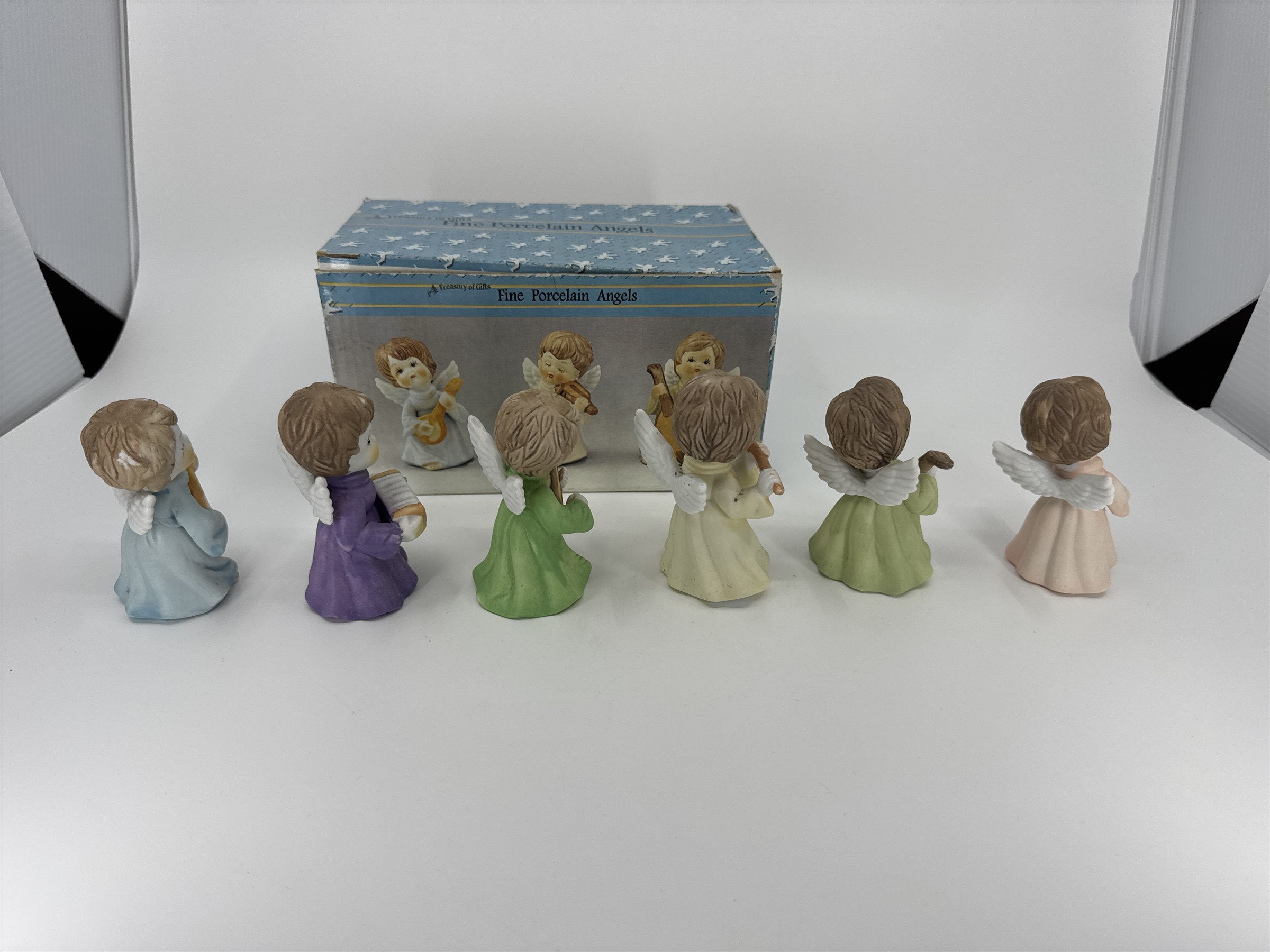 Vintage A Treasury of Gifts Fine Porcelain Angels Artmark Collection Instruments