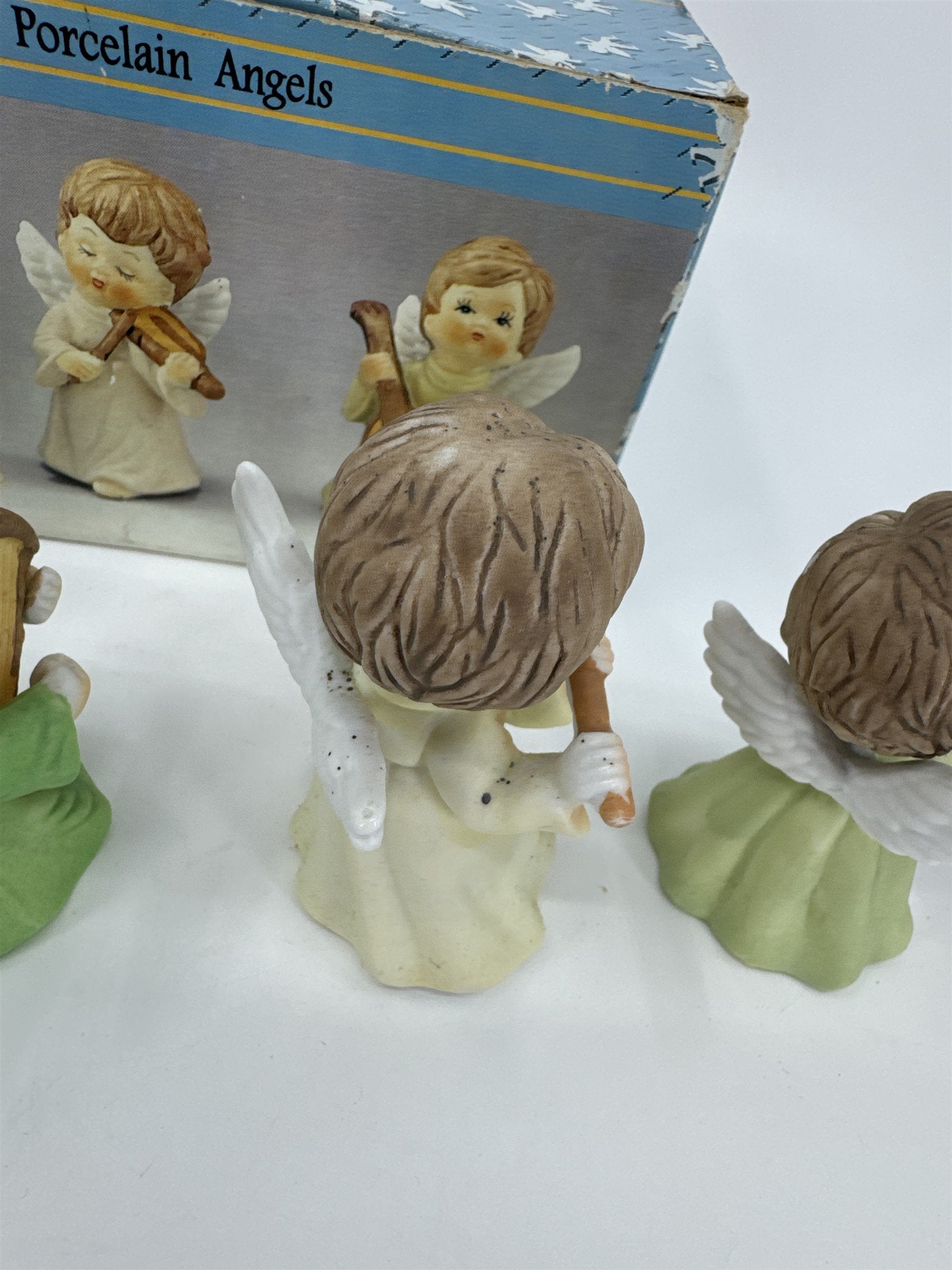 Vintage A Treasury of Gifts Fine Porcelain Angels Artmark Collection Instruments