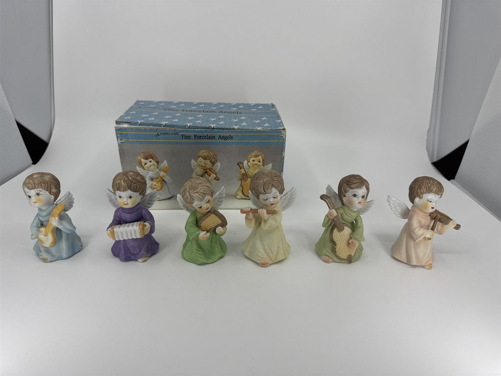Vintage A Treasury of Gifts Fine Porcelain Angels Artmark Collection Instruments