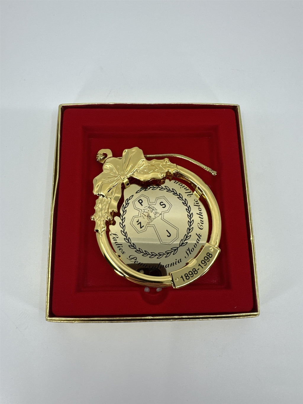 Vtg 1898-1998 Golden Ladies PA Slovak Catholic Union PZSJ Centennial Ornament