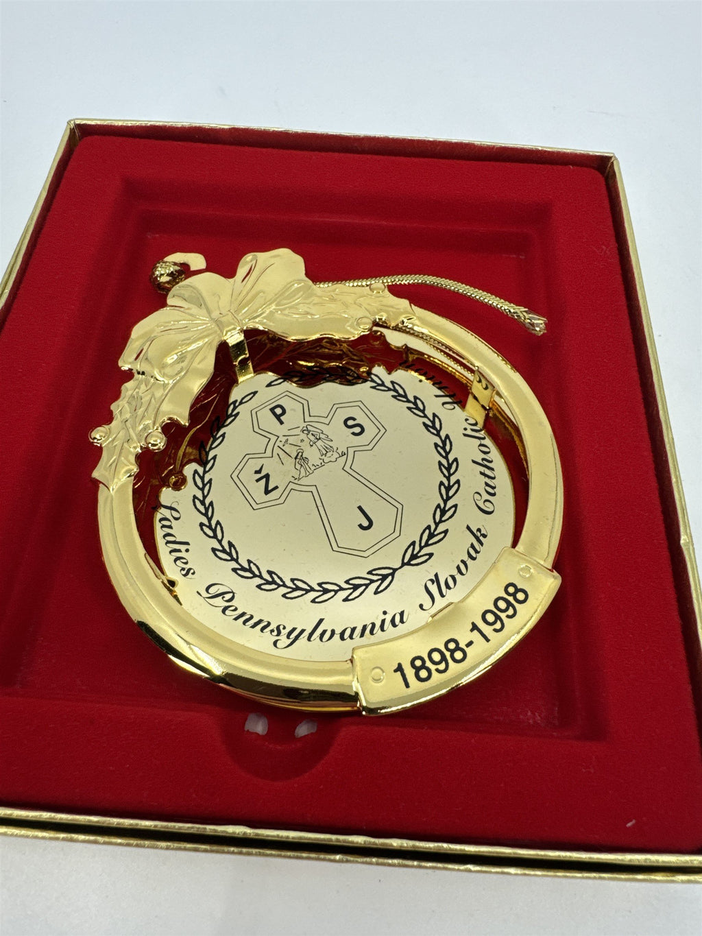 Vtg 1898-1998 Golden Ladies PA Slovak Catholic Union PZSJ Centennial Ornament