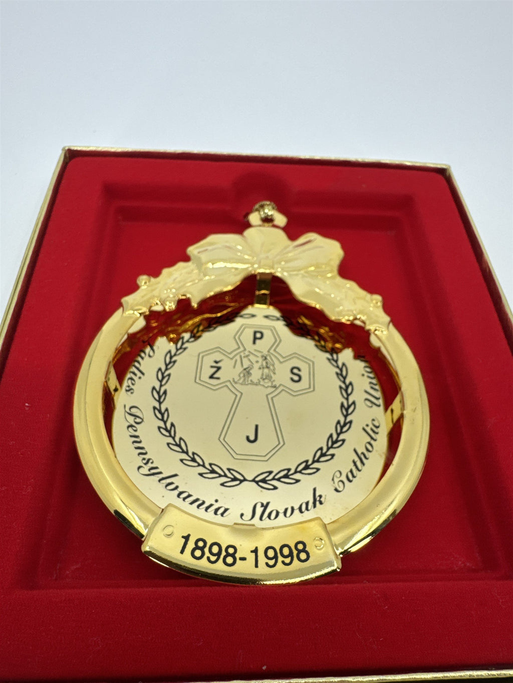 Vtg 1898-1998 Golden Ladies PA Slovak Catholic Union PZSJ Centennial Ornament