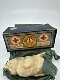 Vintage Johnson & Johnson Red Cross Cotton 1oz Box /w Original Cotton Contents