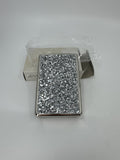 New Metal Silver Glitter Sparkle Easy Open Cigarette Case ID Wallet Money