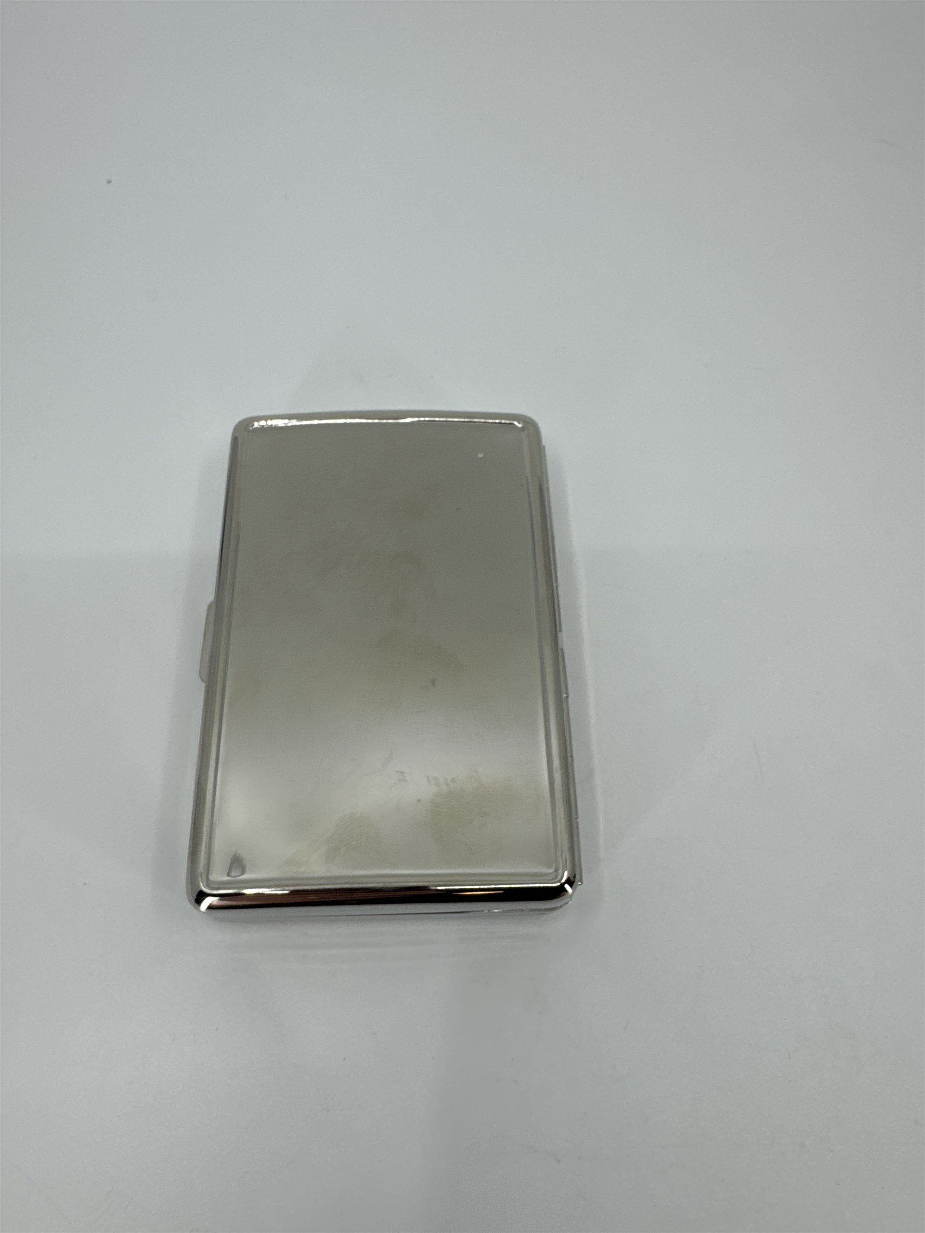 New Metal Silver Glitter Sparkle Easy Open Cigarette Case ID Wallet Money