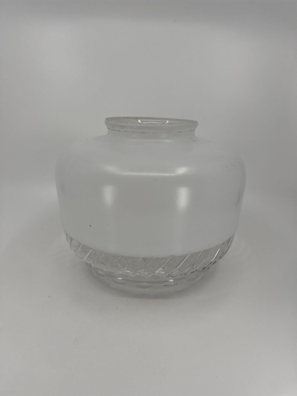 Vintage School House Milk Glass Swirl Bottom Light Shade Lamp Shade MCM Art Deco