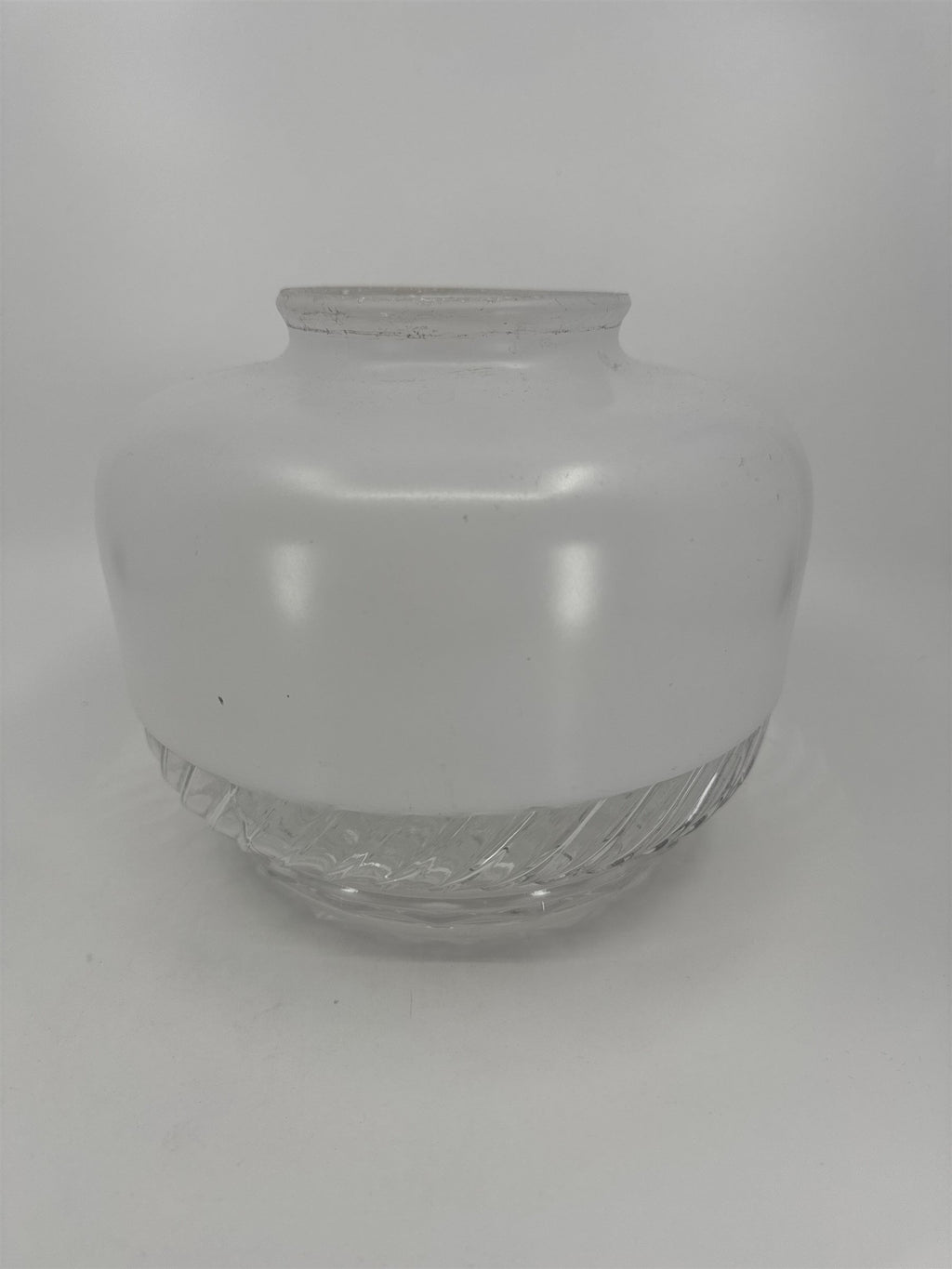 Vintage School House Milk Glass Swirl Bottom Light Shade Lamp Shade MCM Art Deco