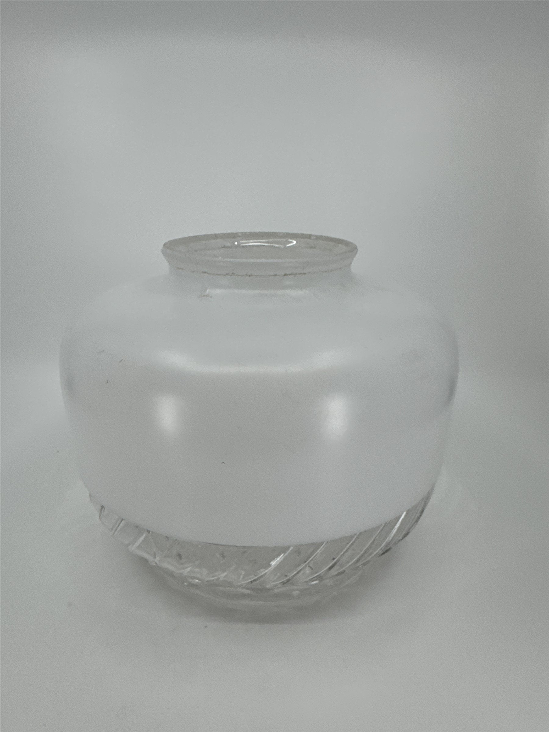 Vintage School House Milk Glass Swirl Bottom Light Shade Lamp Shade MCM Art Deco