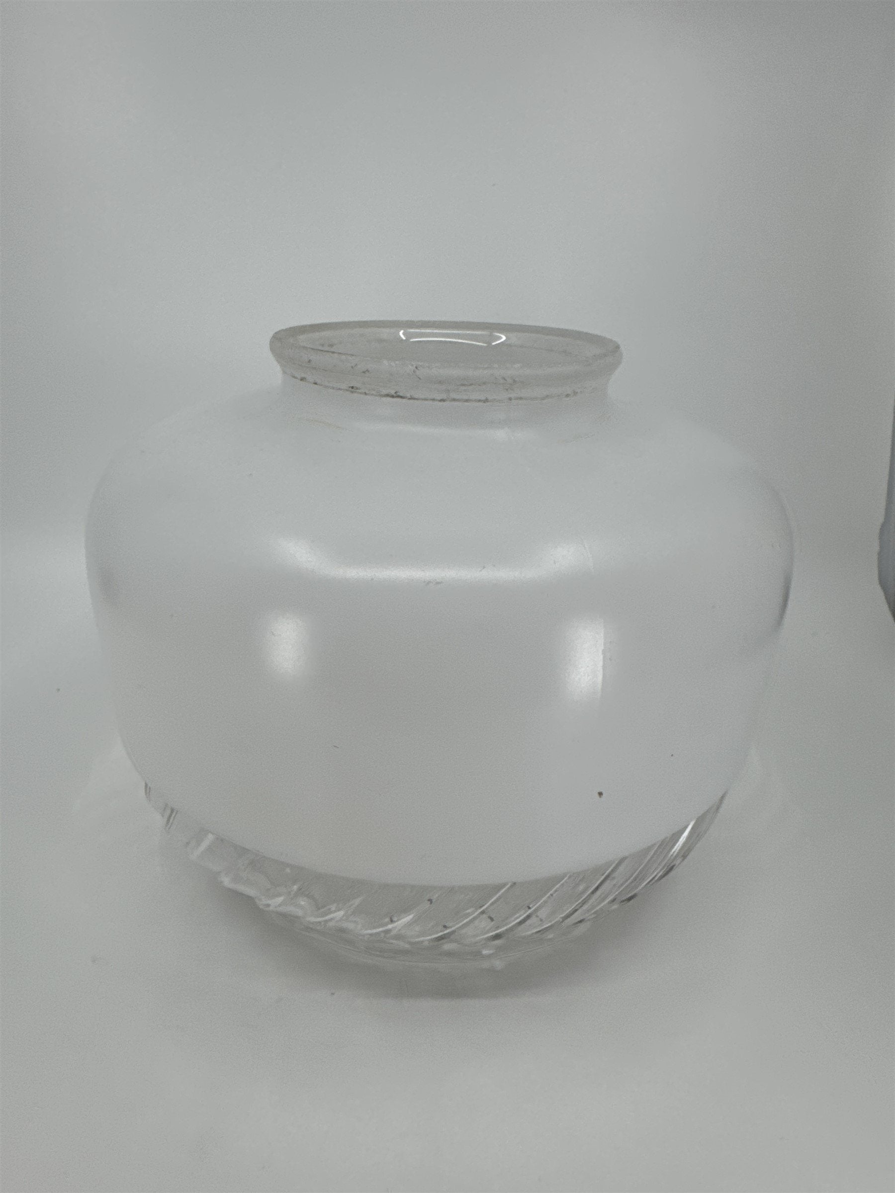 Vintage School House Milk Glass Swirl Bottom Light Shade Lamp Shade MCM Art Deco