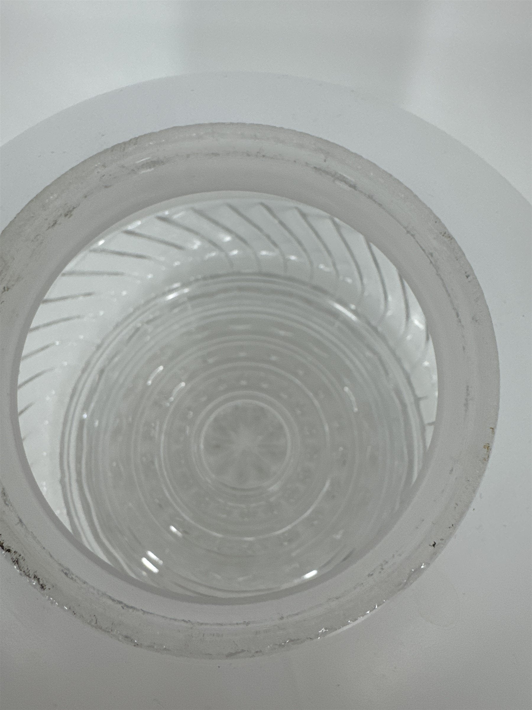 Vintage School House Milk Glass Swirl Bottom Light Shade Lamp Shade MCM Art Deco