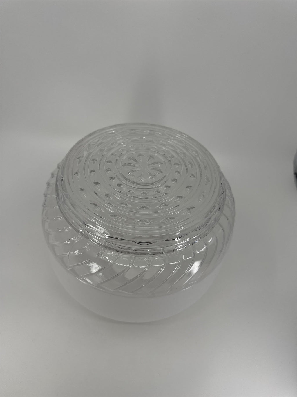 Vintage School House Milk Glass Swirl Bottom Light Shade Lamp Shade MCM Art Deco