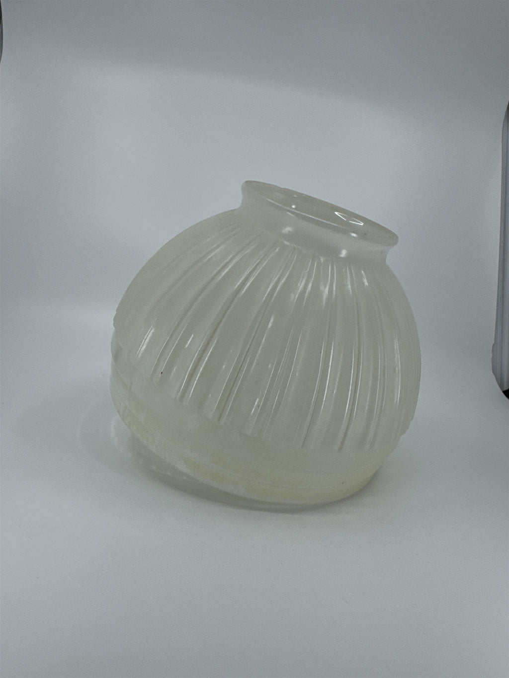 Vintage School House Milk Glass Swirl Bottom Light Shade Lamp Shade MCM Art Deco