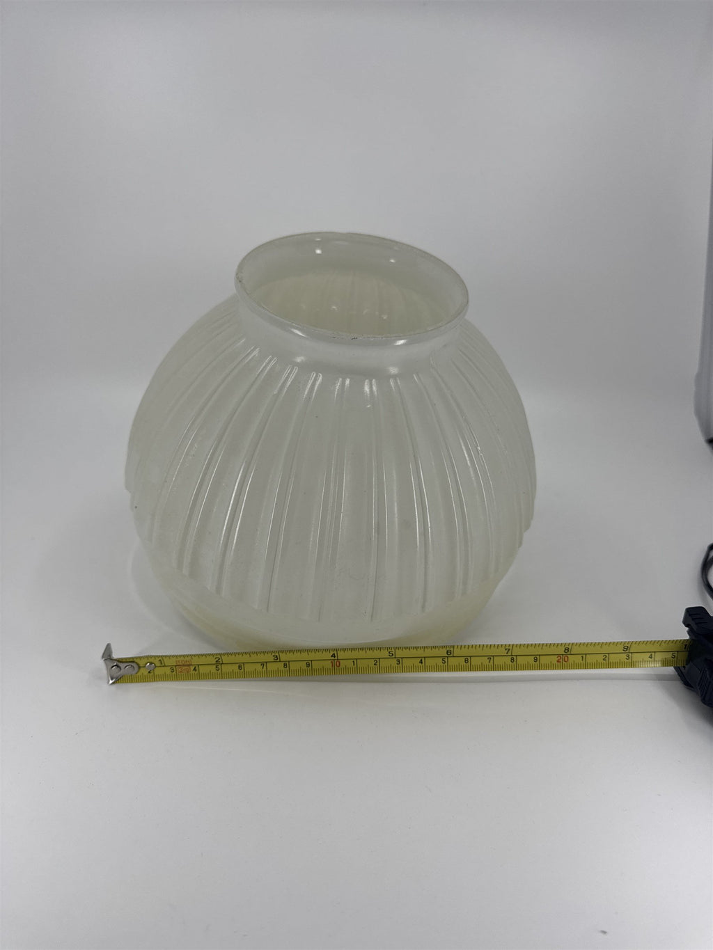 Vintage School House Milk Glass Swirl Bottom Light Shade Lamp Shade MCM Art Deco