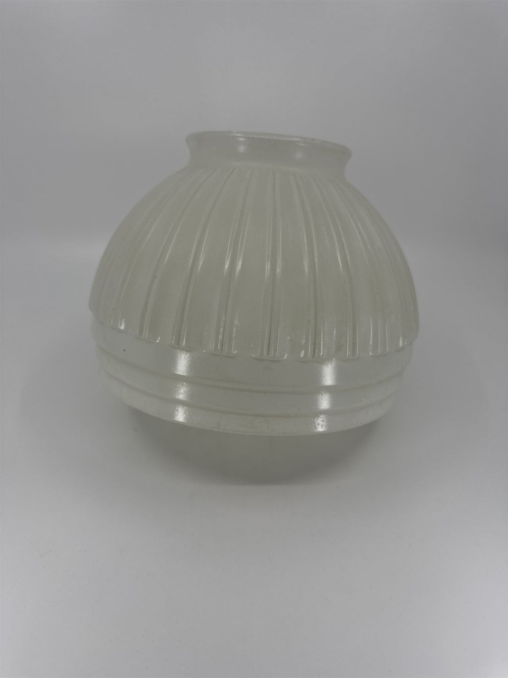 Vintage School House Milk Glass Swirl Bottom Light Shade Lamp Shade MCM Art Deco