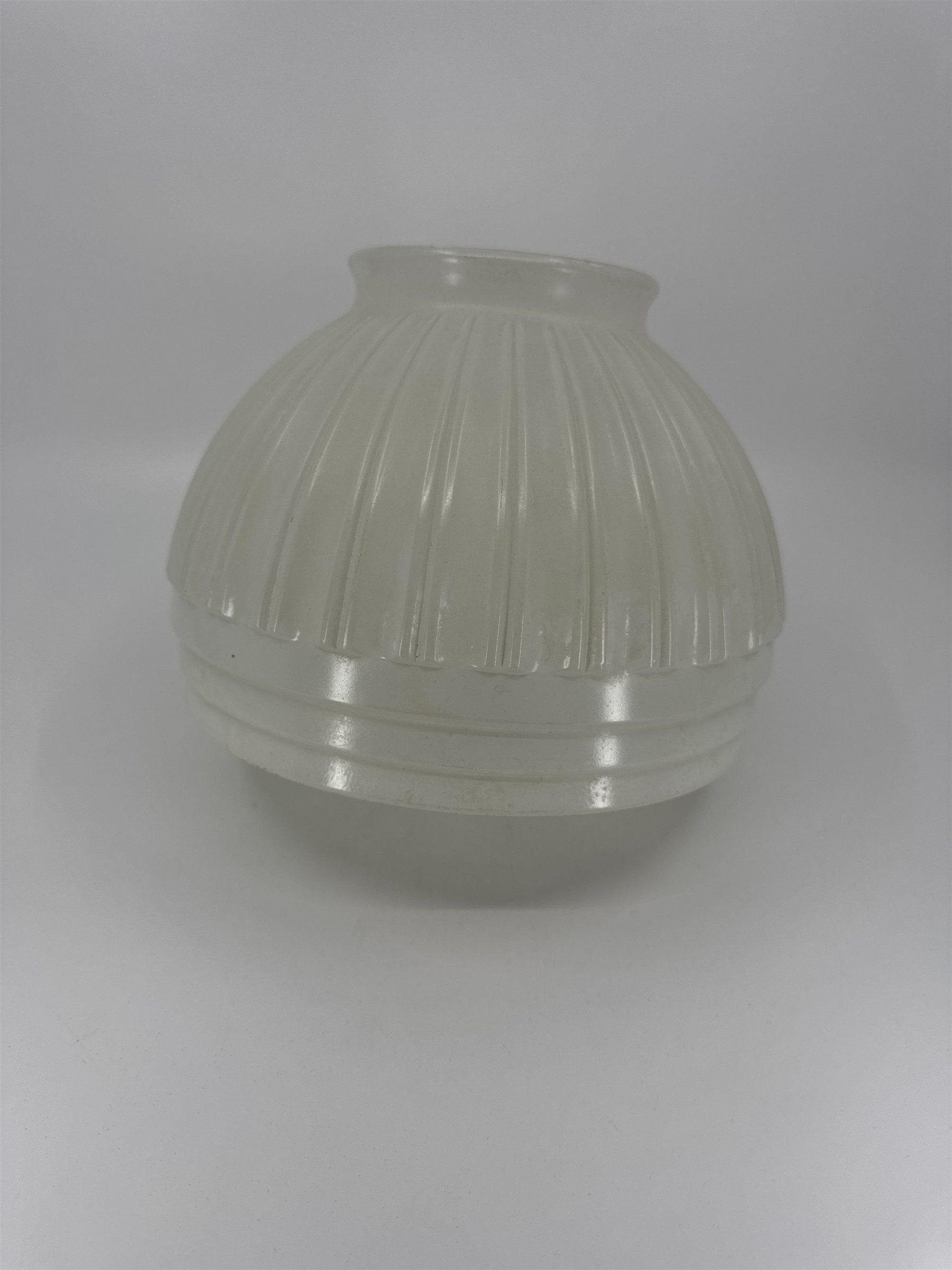 Vintage School House Milk Glass Swirl Bottom Light Shade Lamp Shade MCM Art Deco